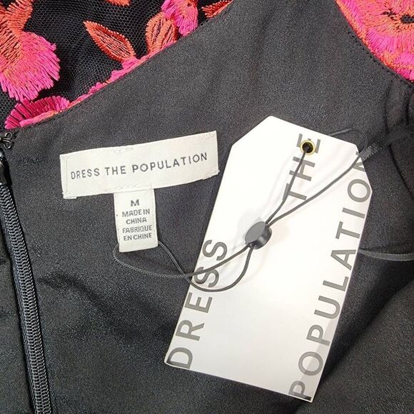 Dress The Population Size Medium Emma Embroidered Body-Con Midi Dress - Picture 11 of 11